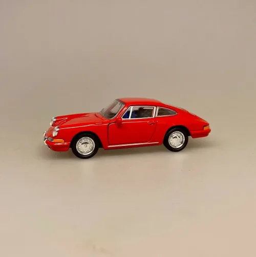 Modelbil Porsche 911 - Rød , 1965, modelbil, rød porche, lille bil, legetøj, legetøjsbil, model, biti, ribe, racerbil, kørekort, gave, symbolsk