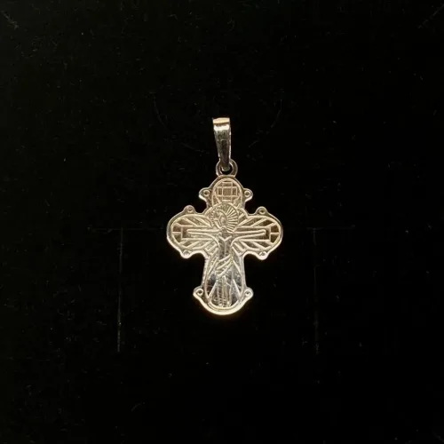 Vedhæng i Sølv - Dagmarkors med Fadervor, dronning, dagmar, ribe, kors, kristent, konfirmation, dåb, barnedåb, dåbskors, vedhæng, fadervor, jesus, smukt, flot, fint, ægte, sterling, sølvkors, sølvvedhæng, gave, gaveide, fader vor, bøn, biti,