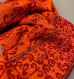 Alpaca Tørklæde Dobbelt - Deco Orange, appelsingul, frisk, livlig, lækkert, kvalitet, farverig, farveglad, luksus, cashmere, alpakka, lamauld, halstørklæde, oleana, biti, ribe