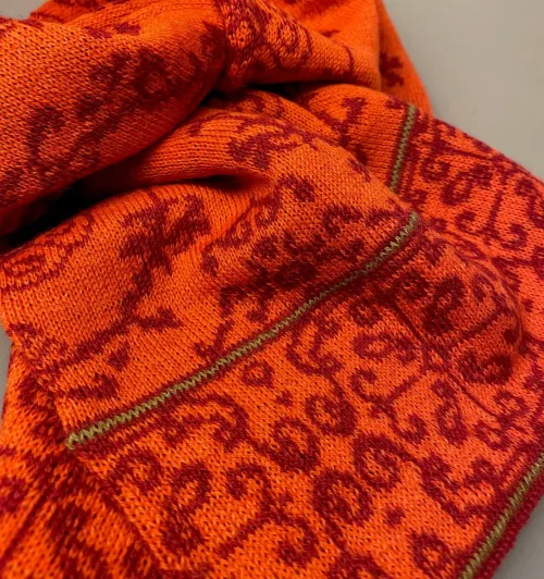 Alpaca Tørklæde Dobbelt - Deco Orange, appelsingul, frisk, livlig, lækkert, kvalitet, farverig, farveglad, luksus, cashmere, alpakka, lamauld, halstørklæde, oleana, biti, ribe