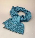 Alpaca Tørklæde Dobbelt - Deco Turkis - Billede 4