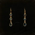 Forgyldte Ørenringe med 3 facetslebne Sten - Londonblå Krystal, ørehængere, øreringe, lange, guld, forgyldt, forgyldte, tre sten, lange, lange øreringe, lange ørehængere, ørekæder, chandelier, festøreringe, galla, Sølv Ørenringe med facetslebet Lille Dråbe - Londonblå Krystal, london blå, londonblå, topaz, topas, ædelsten, blå sten, blå øreringe, blå ørehængere, sølvøreringe, sølvørehængere, sølv ørehængere, dråber, dråbeformede, petrol, petrolblå, petroleumsfarvede, petroleumsblå, blækblå, mørkeblå, grønblå, jeansblå, denimblå, ægte, ægte sølv, sterling sølv, små, flotte, dansk design, danske brands, cool, trendy, moderne, fine, lette, nikkelfri, allergivenlige, allergitestede, biti, ribe, susanne friis bjørner, dulong, maanesten, stine a, corydon, pico, julie sandlau