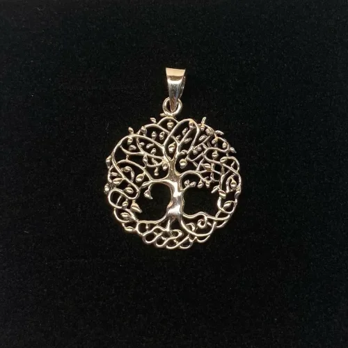 Vedhæng Sølv - Livets Træ Yggdrasil Filigran Stor, vikingesmykker, vikingsmykker, livstræet, ask, ygdrasil, yggdrassil, asatro, sølvvedhæng, sølvsmykke, kædevedhæng, freja, nordisk mytologi, asgård, udgård, midgård, museumssmykker, museums smykker, kopi smykker, fund, kopier af fund, ribe, biti,