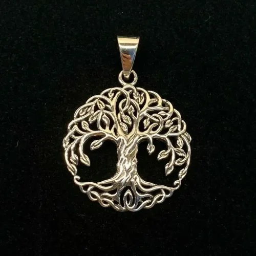 Vedhæng Sølv - Livets Træ Yggdrasil Organisk, rodfæstet, stabil, styrke, stærk, fundament, stabil, Vedhæng Sølv - Livets Træ Yggdrasil Organisk