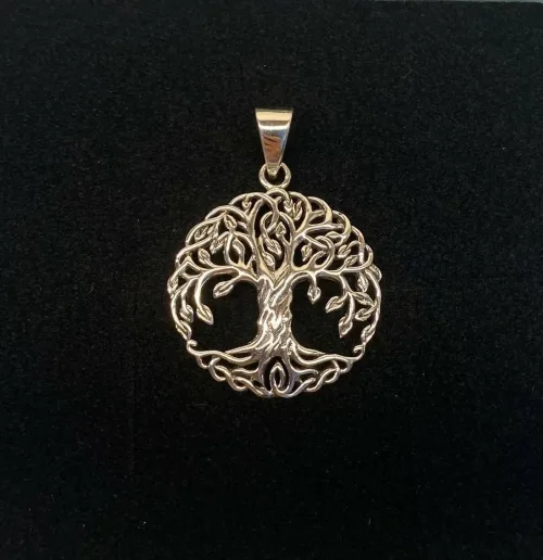 Vedhæng Sølv - Livets Træ Yggdrasil Organisk, rodfæstet, stabil, styrke, stærk, fundament, stabil, Vedhæng Sølv - Livets Træ Yggdrasil Organisk