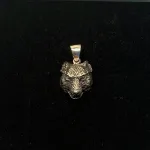 Vikingevedhæng i Sølv - Fenris Ulvehoved Lille, gråben, ulvepels, pels, fenrisulven, Vikingevedhæng i sølv - Ulvehoved - Fenris