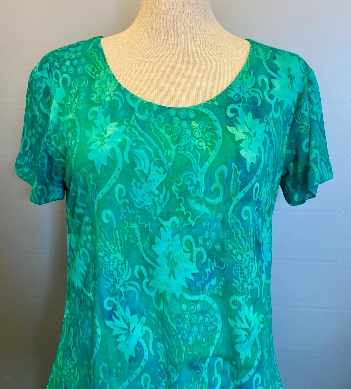 Batik T-shirt Kort Jersey - Bino Grøn