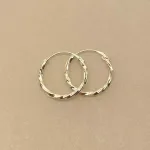 Creoler i Sølv Ø 18 mm Hoops Snoede, sø 01118, små, tynde, lette, tvistede, snoede, lyse, sø 01114, billige, ægte, sterling, ren, sølv, hoops, runde, øreringe, ringe, fine, feminine, sporty, nikkelfri, biti, ribe, stine a, enamel, cph, danske, brands, mærker, design