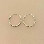 Creoler i Sølv Ø 18 mm Hoops Snoede, sø 01118, små, tynde, lette, tvistede, snoede, lyse, sø 01114, billige, ægte, sterling, ren, sølv, hoops, runde, øreringe, ringe, fine, feminine, sporty, nikkelfri, biti, ribe, stine a, enamel, cph, danske, brands, mærker, design