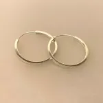 Creoler i Sølv Ø 30 mm Glatte Hoops Firkantede, store, kantet profil, kraftige, kvalitet, kantede, runde, blanke, lyse, firkantede, øreringe, sølv, sterling, ægte, flotte, specielle, stillige, sølvsmykker, biti, ribe