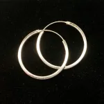 Creoler i Sølv Ø 30 mm Glatte Hoops Firkantede, store, kraftige, kvalitet, kantede, runde, blanke, lyse, firkantede, øreringe, sølv, sterling, ægte, flotte, specielle, stillige, sølvsmykker, biti, ribe