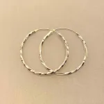 Creoler i Sølv Ø 30 mm Hoops Snoede, store, mellemstore, tynde, lette, tvistede, snoede, lyse, sø 01114, billige, ægte, sterling, ren, sølv, hoops, runde, øreringe, ringe, fine, feminine, sporty, nikkelfri, biti, ribe, stine a, enamel, cph, danske, brands, mærker, design