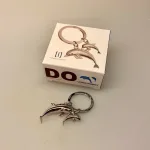 Nøglering Delfiner Blank Sølv, delfin, mor, barn, unge, svømme, med, delfiner, rejse, jordomrejse, symbolsk, gave, amulet, gaveide, lykke, dyr, havet, marine, biolog, færdig, uddannelse, flot, lækker, nøglering, gadgets, sølv, gedigen, lækker, kvalitet, design, biti, ribe,