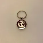 Nøglering med Verden - Blank Sølv