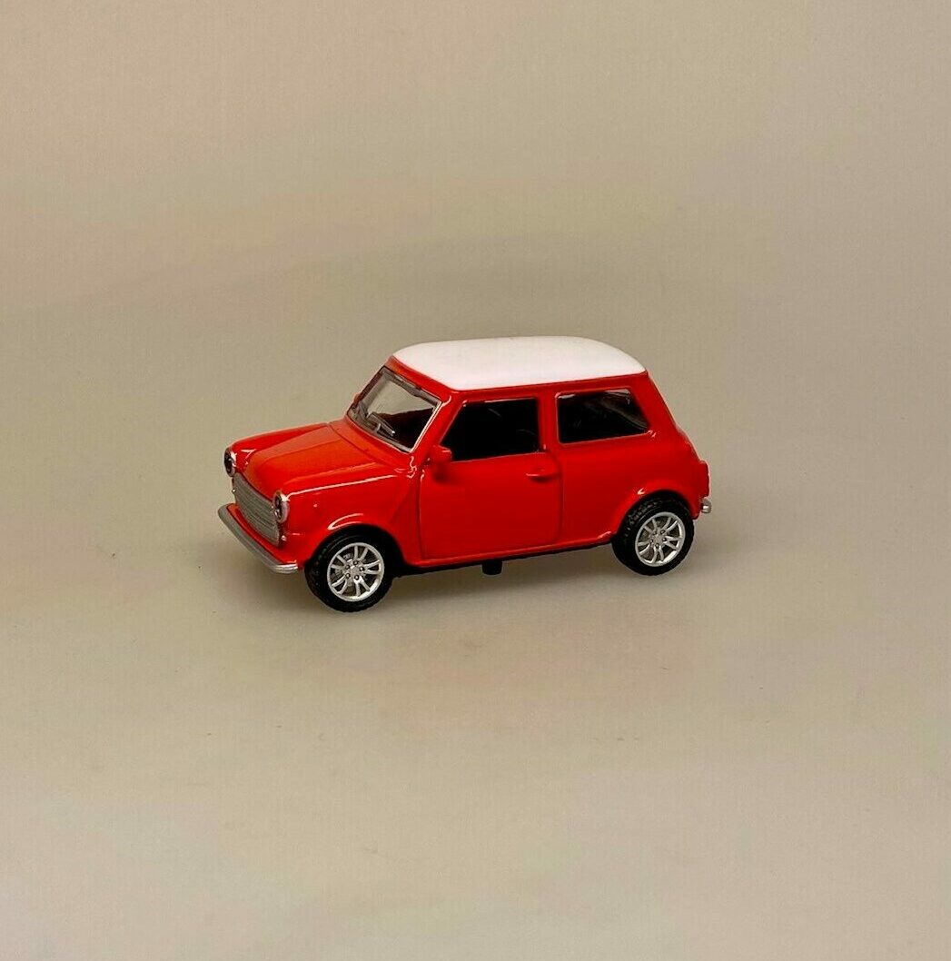 Mini Cooper - Morris Minor Stor - Rød, maskot, modelbil, metal, kvalitet, legetøjsbil, legetøj, bil, ny, original, kopi, ægte, kvalitet, flot, symbolsk, gave, gaveide, kørekort, tilllykke, sangskjuler, biti, ribe