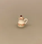 Miniature Kaffekande Porcelæn Rosa, kaffekande, kaffepause, kaffebord, porcelæn, Miniature Kop Porcelæn Blomster, kaffepunch, snaps, haps haps haps, nu skal vi have snaps, service, kaffe, kaffeservice, middagstallerken, mini, miniature, miniatyre, 1:12, dukkehus, nisser, symbolsk, gave, gavekort, sangskjuler, sønderjysk kaffebord, tjener, madlavning, borddækning, nisserne, nissedør, dukkehusting, dukkehustilbehør, interiør, ting til, sættekasse, sætterkasse, biti, Best in miniature