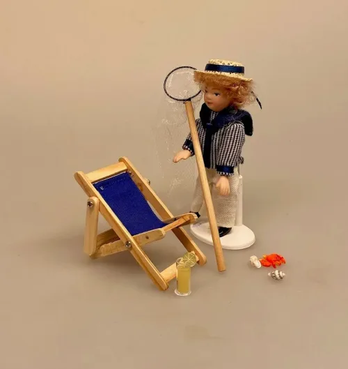 Miniature Liggestol Lille Blå - Billede 4