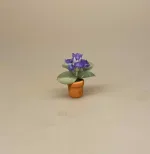 Miniature Potte med Lilla Violer