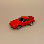 Modelbil Porsche 964 Turbo- Rød, racerrød, turbo, hæk, spoiler, GT 964, 1965, modelbil, rød porche, lille bil, legetøj, legetøjsbil, model, biti, ribe, racerbil, kørekort, gave, symbolsk