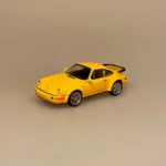 Modelbil Porsche 964 Turbo - Gul, gul bil, varm, solgul, spoiler, hæk, turbo, hæk, spoiler, GT 964, 1965, modelbil, rød porche, lille bil, legetøj, legetøjsbil, model, biti, ribe, racerbil, kørekort, gave, symbolsk