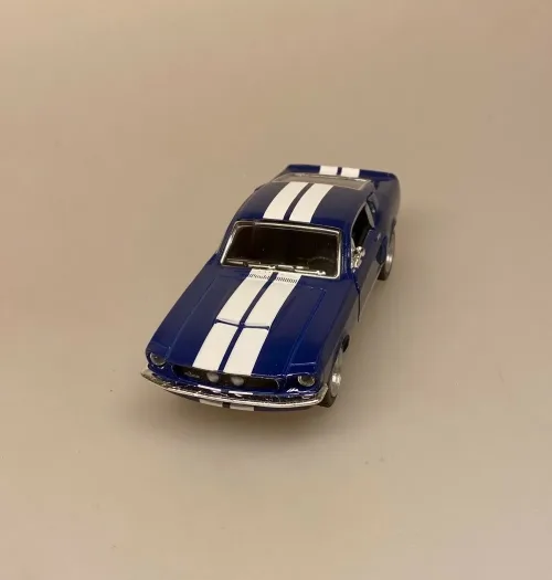 Modelbil Shelby GT 500 - Mørkeblå, 60 seconds gone, eleanor, nicolas cage, 1967, oldsmobile, old school, modelbiler, lille, ægte, racer, racerbil, strretracer, samler, kørekort, ny bil, gamle, biler, biti, ribe