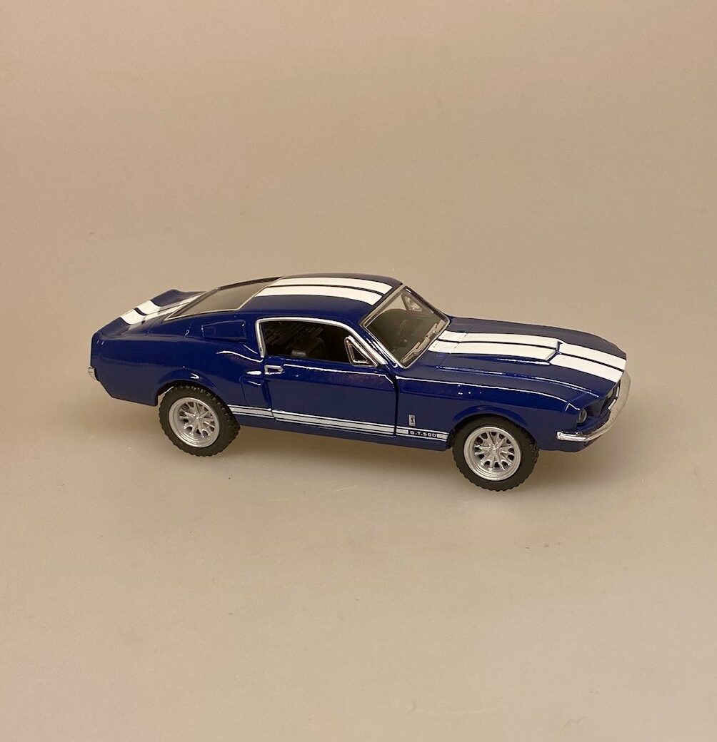 Modelbil Shelby GT 500 - Mørkeblå, 60 seconds gone, eleanor, nicolas cage, 1967, oldsmobile, old school, modelbiler, lille, ægte, racer, racerbil, strretracer, samler, kørekort, ny bil, gamle, biler, biti, ribe