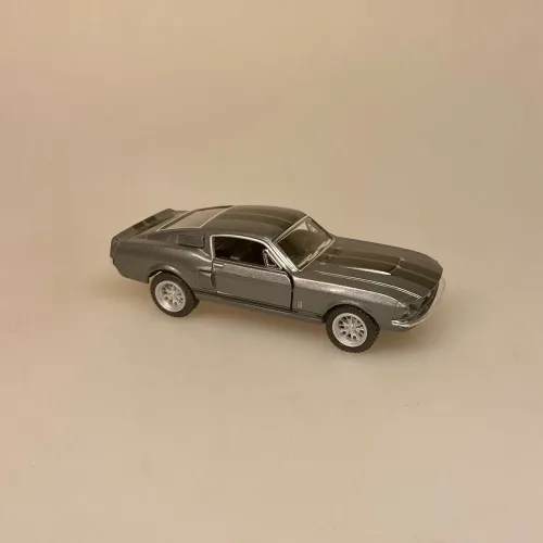 Modelbil Shelby GT 500 - Sølv, sølvgrå, metallic, 60 seconds gone, eleanor, nicolas cage, 1967, oldsmobile, old school, modelbiler, lille, ægte, racer, racerbil, strretracer, samler, kørekort, ny bil, gamle, biler, biti, ribe