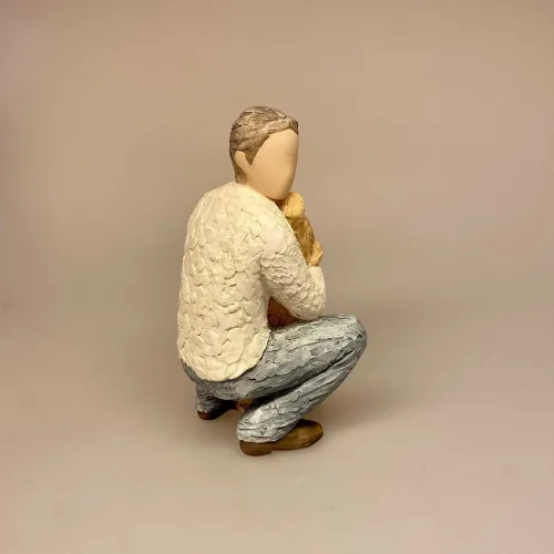 More Than Words - Mand med Hund - Mans Best Friend, menneskets bedste ven, figur, hund, hundeejer, elsker, holder af, trofast, hundefigur, ting med, symbolsk, gave, gaveide, dog lover, hundeting, hundefigur, keramik, særlig, flot, smuk, fin, personlig, biti, arora, elngelsk, willow, three