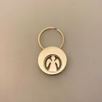 Nøglering - Engel til Indkøbsvogn, engleting, skytsengel, amulet, lykke, på rejsen, engle, engelnøglering, praktisk, indkøbsvogn, mønt, brik, vognbrik, gave, gaveide, smart, sød, billig, tilbud, elegant, design, dansk, anvendelig, biti, ribe