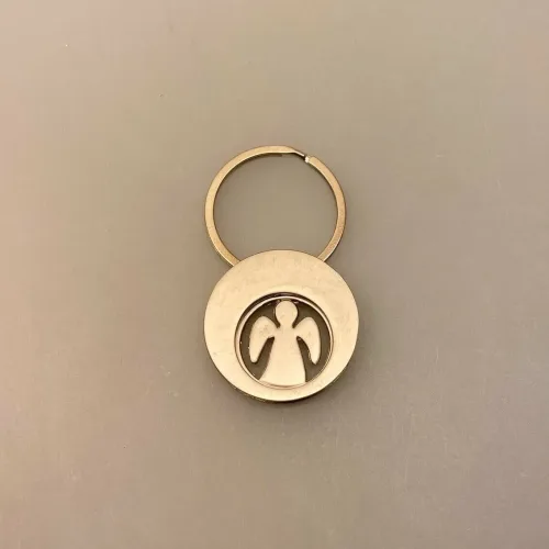 Nøglering - Engel til Indkøbsvogn, engleting, skytsengel, amulet, lykke, på rejsen, engle, engelnøglering, praktisk, indkøbsvogn, mønt, brik, vognbrik, gave, gaveide, smart, sød, billig, tilbud, elegant, design, dansk, anvendelig, biti, ribe