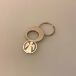 Nøglering - Engel til Indkøbsvogn, engleting, skytsengel, amulet, lykke, på rejsen, engle, engelnøglering, praktisk, indkøbsvogn, mønt, brik, vognbrik, gave, gaveide, smart, sød, billig, tilbud, elegant, design, dansk, anvendelig, biti, ribe