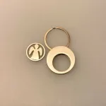 Nøglering - Engel til Indkøbsvogn, engleting, skytsengel, amulet, lykke, på rejsen, engle, engelnøglering, praktisk, indkøbsvogn, mønt, brik, vognbrik, gave, gaveide, smart, sød, billig, tilbud, elegant, design, dansk, anvendelig, biti, ribe
