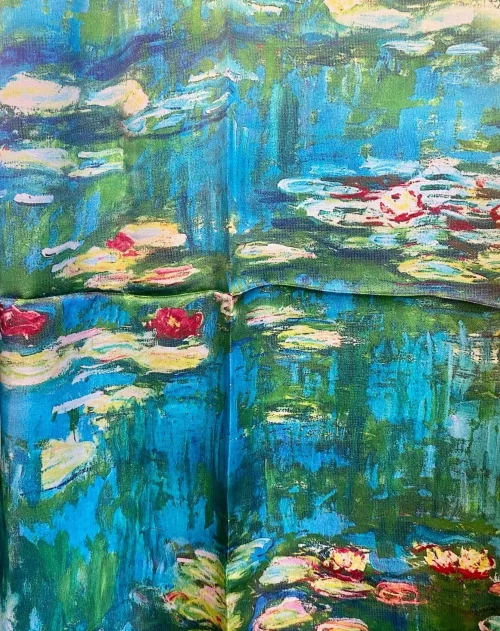 Silketørklæde Satin XL - Monet Åkander
