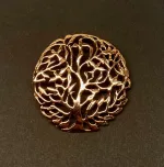 Bronze Vikingevedhæng - Livets Træ Yggdrasil Filigran, feminin, snirklet, snørklet, stort, kobber, guld, ægte, Vikinge vedhæng i bronze - Livets træ "Yggdrasil - 5-grenet" vikingevedhæng bronze livets træ yggdrasil