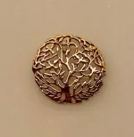 Bronze Vikingevedhæng - Livets Træ Yggdrasil Filigran, feminin, snirklet, snørklet, stort, kobber, guld, ægte,