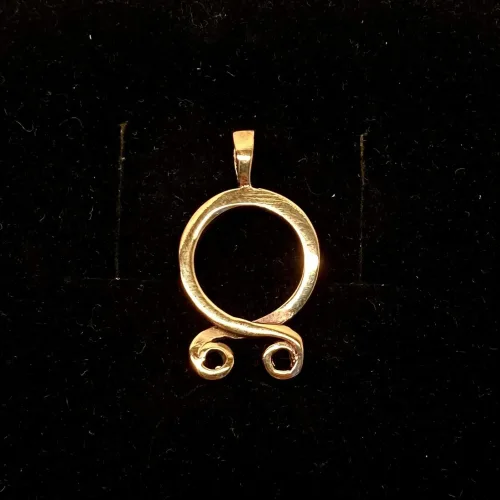 Vikingevedhæng Bronze - Troldekors, heksetegn, kobber, guld, bronzevedhæng, vikingesmykker, vikinger, gamle, nordiske, guder, aser, runetegn, rune, odal, amulet, beskyttelse, magisk, flot, fin, biti, ribe, museumssmykker, fund, kopi,