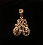 Vikingevedhæng i Bronze - Knude af Midgårdsormen