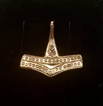 Vikingevedhæng i Bronze Thorshammer Romersdal Stor - Billede 4