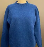 Harley of Scotland – Lambswool Uni Pullover Kongeblå, 6 ply, kobolt, cobolt, cobalt, blå, ren, klar, ocean force, let, tyk, blød, varm, lun, flot, lækker, kvalitet, til, mænd, damer, herrer, herrestrik, damestrik, pullover, sweater, holdbar, skotsk, skotland, striktrøje, uld, ren, lambswool, lammeuld, chunky, smuk, herresweater, biti, ribe