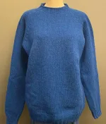 Harley of Scotland – Lambswool Uni Pullover Kongeblå, 6 ply, kobolt, cobolt, cobalt, blå, ren, klar, ocean force, let, tyk, blød, varm, lun, flot, lækker, kvalitet, til, mænd, damer, herrer, herrestrik, damestrik, pullover, sweater, holdbar, skotsk, skotland, striktrøje, uld, ren, lambswool, lammeuld, chunky, smuk, herresweater, biti, ribe