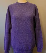 Harley of Scotland - Lambswool Pullover Uni Royal Violet S