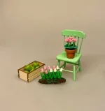 Miniature Bed med Tulipaner Hvid Rosa, 7068 v/P, påske, forår, forårsblomster, forårsbed, tulipanbed, biti, ribe, gartner, planteskole, have, havearbejde, biti, ribe, tulipanfest, løgplanter, blomsterløg,