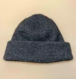 Possum Hue Dobbelt med Opslag - Blå, neptune, denimblå, gråblå, jeansblå, støvet, mørkeblå, neutral, klassisk, damehue, hat, strikhue, strikhat, strikket, let, lun, varm, blød, elegant, luksus, flot, klassisk, dobbeltstrikket, smart, luksus, kvalitet, cashmere, cashmir, biti, ribe, sort sol, vadehavet, out door, accessoires, tilbehør, vinter, efterår, new zealand