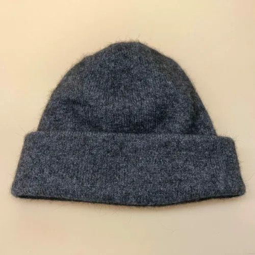 Possum Hue Dobbelt med Opslag - Blå, neptune, denimblå, gråblå, jeansblå, støvet, mørkeblå, neutral, klassisk, damehue, hat, strikhue, strikhat, strikket, let, lun, varm, blød, elegant, luksus, flot, klassisk, dobbeltstrikket, smart, luksus, kvalitet, cashmere, cashmir, biti, ribe, sort sol, vadehavet, out door, accessoires, tilbehør, vinter, efterår, new zealand