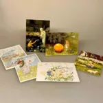 Postkort Pakke - Elsa Beskow Eventyr Sommer, forår, eventyr, tornerose, lam, får, solægget, midsommer,