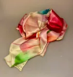 Silketørklæde Satin XL - Tulipaner - Billede 3