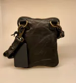 Bøffellæder Taske Ennis Sort, bøffellæder, bøffelskind, axelsons, montana, dansk, design, kraftig, sej, cool, stærk, casual, klassisk, kvalitet, lækker, lille, rummelig, cross over, cross body, skuldertaske, fest, hverdag, taske, biti, ribe, billig, tilbud, gave, gaveide