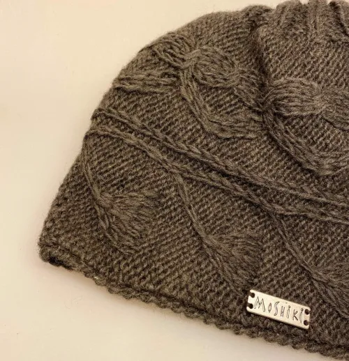 Hue i Uld med Foer - Kakao, yuvani, 7157, brun, mud, lerbrun, kvaster, herrehue, til, mænd, herrer, stor, stort hoved, xl, herrehue, mandehue, drengehue, beanie, ensfarvet, brun, nougat, meleret, håndstrikket, uld, ren, ulden, uldhue, helforet, fleece, vindtæt, windstopper, varm, enkel, klassisk, smart, hipster, hat, uldhat, strikhue, biti, ribe, mønsterstrik