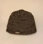 Hue i Uld med Foer - Kakao, yuvani, 7157, brun, mud, lerbrun, kvaster, herrehue, til, mænd, herrer, stor, stort hoved, xl, herrehue, mandehue, drengehue, beanie, ensfarvet, brun, nougat, meleret, håndstrikket, uld, ren, ulden, uldhue, helforet, fleece, vindtæt, windstopper, varm, enkel, klassisk, smart, hipster, hat, uldhat, strikhue, biti, ribe, mønsterstrik