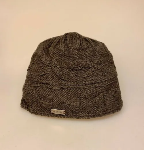 Hue i Uld med Foer - Kakao, yuvani, 7157, brun, mud, lerbrun, kvaster, herrehue, til, mænd, herrer, stor, stort hoved, xl, herrehue, mandehue, drengehue, beanie, ensfarvet, brun, nougat, meleret, håndstrikket, uld, ren, ulden, uldhue, helforet, fleece, vindtæt, windstopper, varm, enkel, klassisk, smart, hipster, hat, uldhat, strikhue, biti, ribe, mønsterstrik